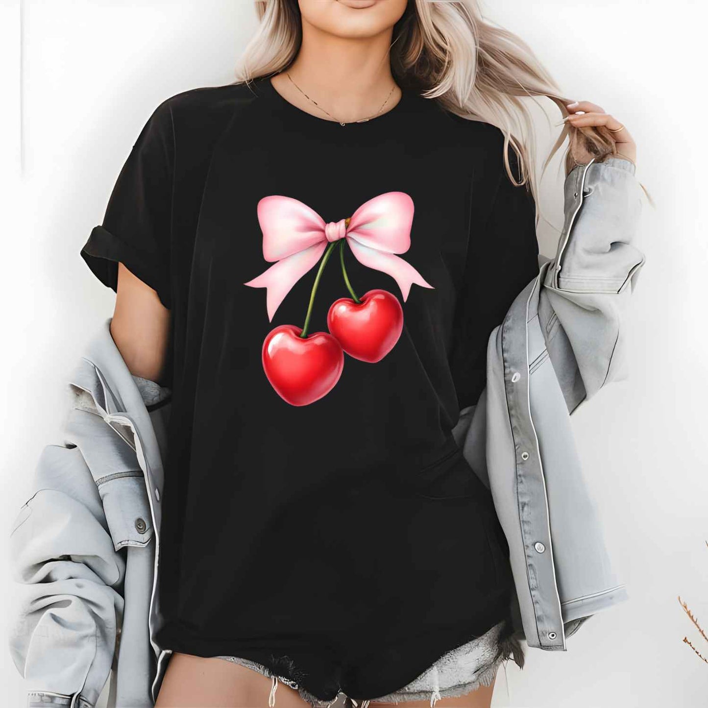 Cherry Heart Bow