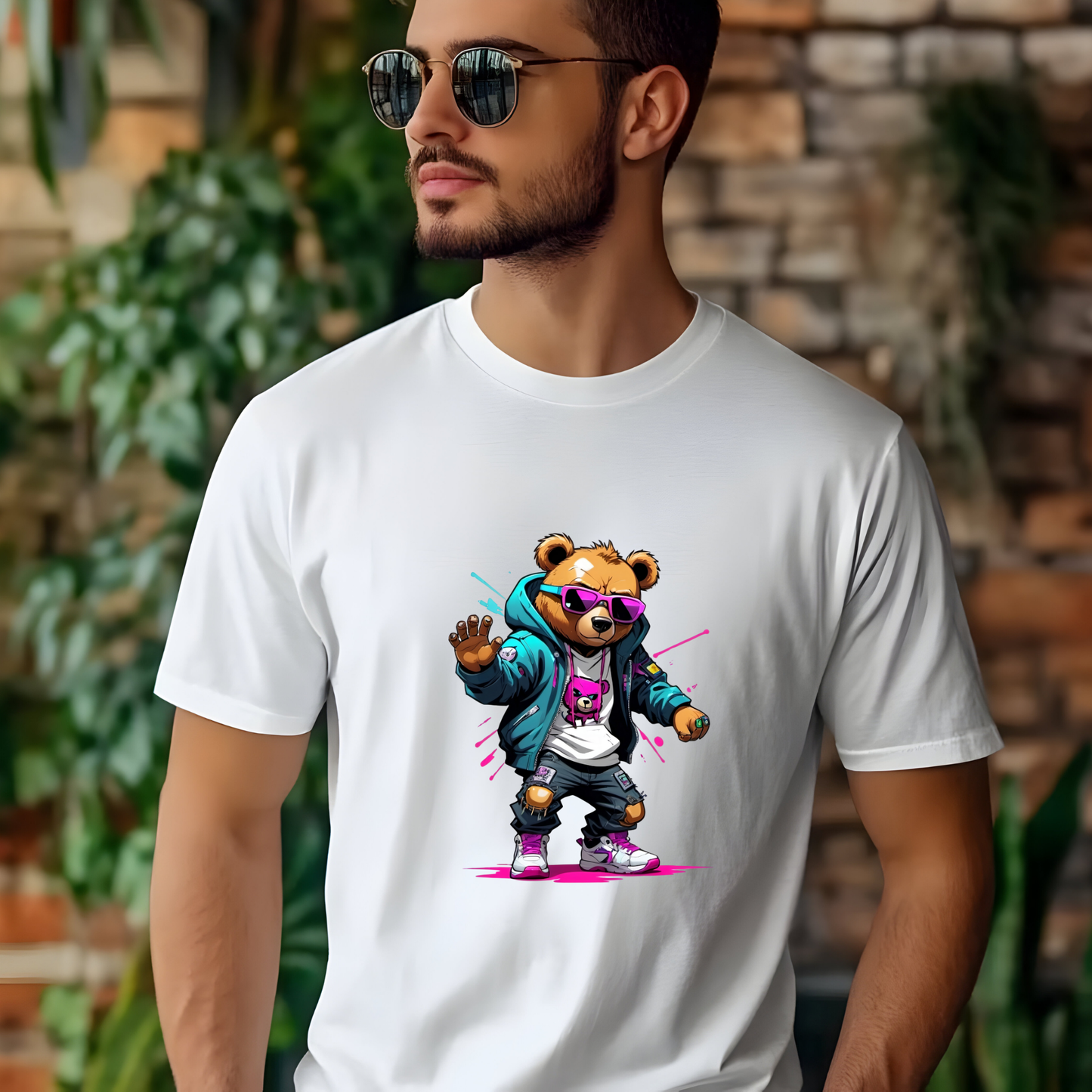 Streetwear Bear Vibes – Cool Urban Graphic T-Shirt