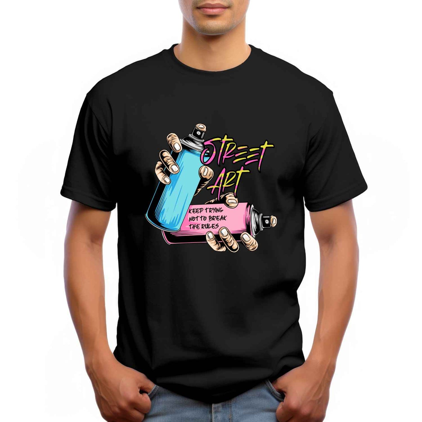 Street Art Spray Paint Graphic T-Shirt – Urban Graffiti Style