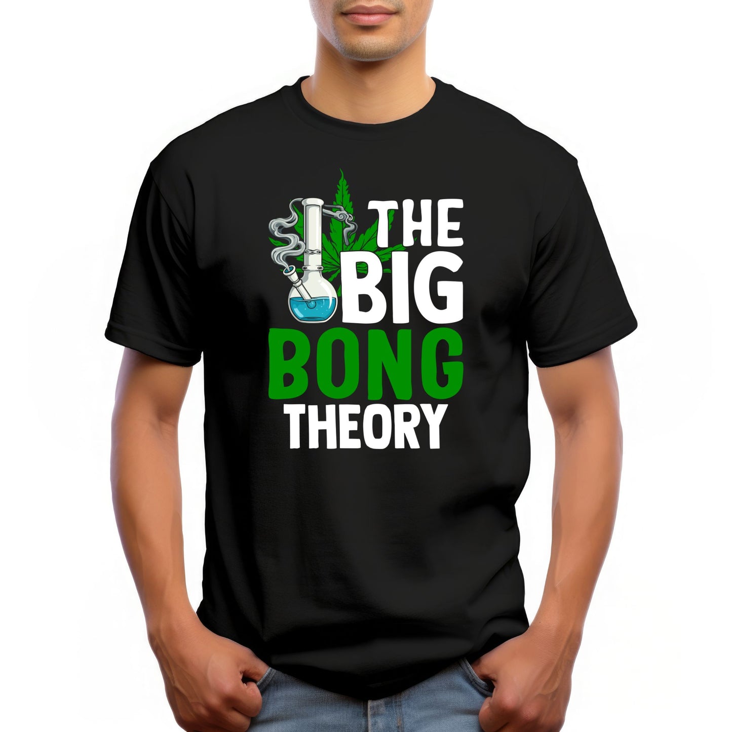 The Big Bong Theory Funny Cannabis Graphic T-Shirt