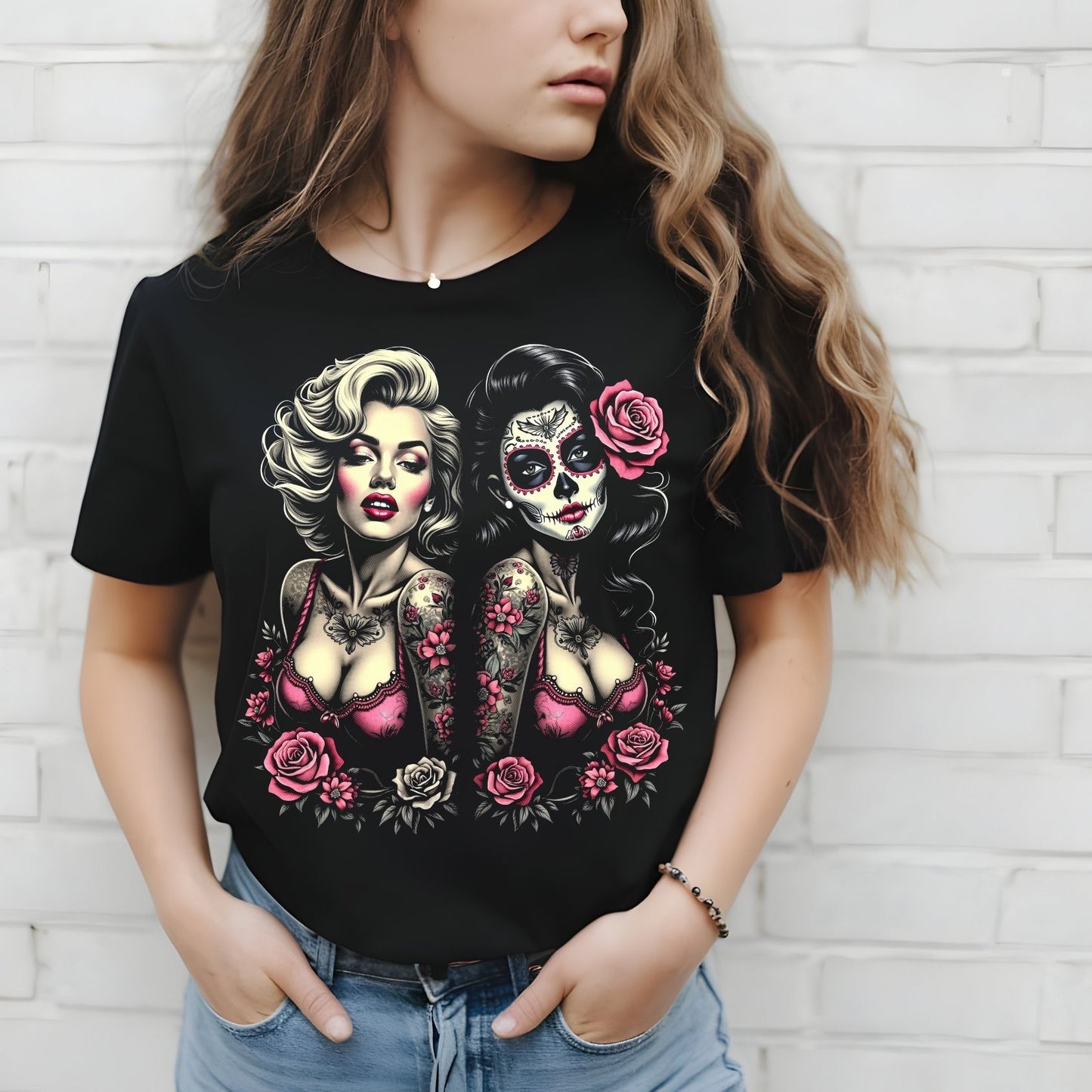 Sugar Skull Sisters Floral