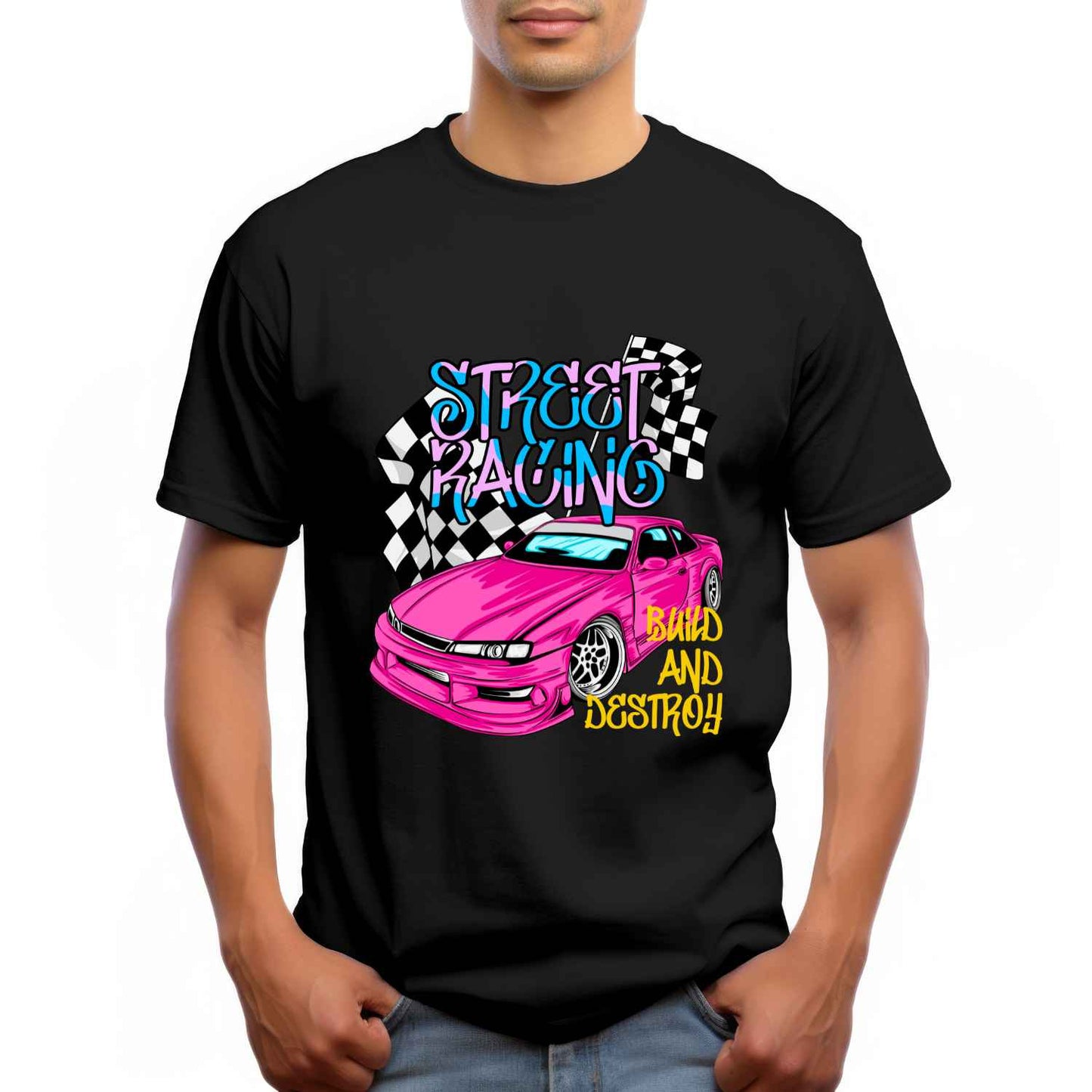 Street Racing Build & Destroy Graphic T-Shirt – JDM Drift Edition