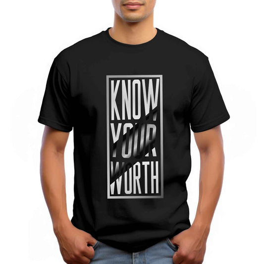 Know Your Worth Inspirational Graphic T-Shirt