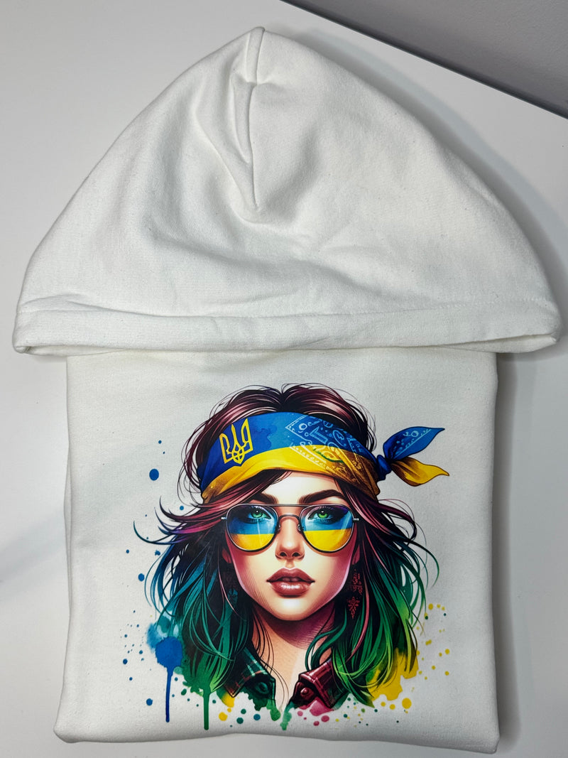Ukrainian Spirit Watercolor Art Hoodie – Bold Freedom Graphic Pullover