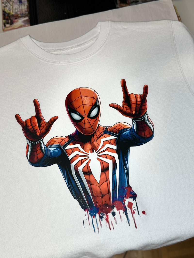Spider Hero Action Sweatshirt – Superhero Graphic Crewneck